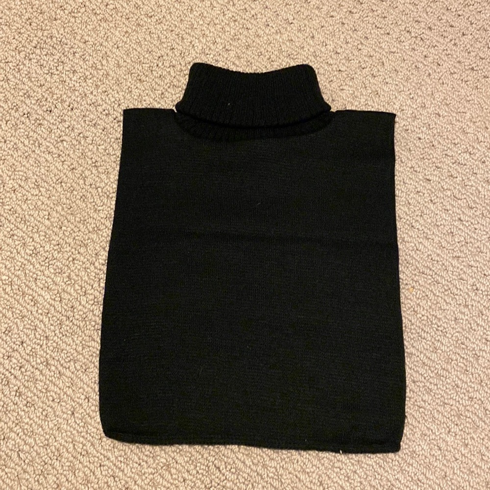 Black fake turtle neck to put under sweaters, dress shirts, etc.